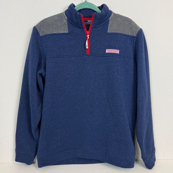 Vineyard Vines 1/4 Zip Navy Grey Pullover S - Picture 1 of 8
